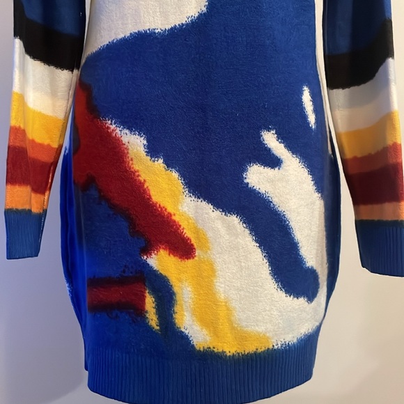 Unbranded Abstract Design Silk Blend Sweater Dress - size M fit to XL - Picture 8 of 12